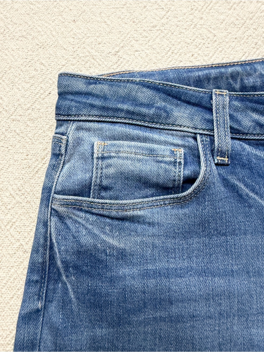 L’Agence Selma Alamo High Rise Bootcut Jeans 26 Western Festival Medium Blue - Picture 5 of 9